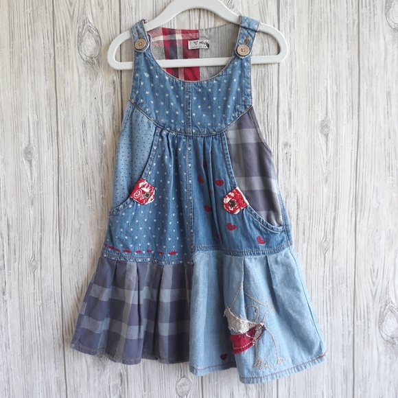 Next Other - Next Jumper Patchwork Denim Dress 4-5 Years